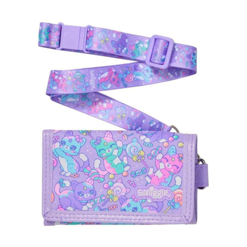 Smiggle Adventurous Kedi Desenli Boyun Askılı Cüzdan
