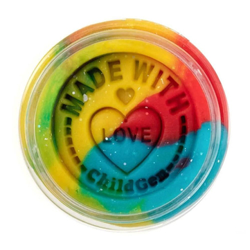 ChildGen Play Dough Kavanoz Oyun Hamuru 125 gr | Mermer Desenli Işıltılı Gökkuşağı