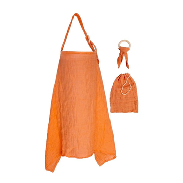 Münü Design Müslin Emzirme Örtüsü Seti Turuncu