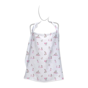Deux Lapins Bébé Lapin Rose Bebek Emzirme Önlüğü