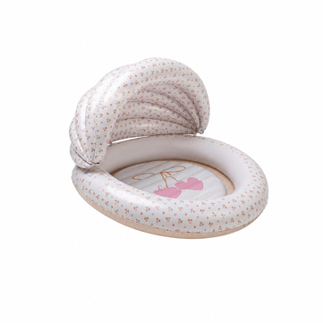 Swim Essentials Bej Cozy Hearts Çocuk Gölgelikli Şişme Oyun ve Yüzme Havuzu 100 cm