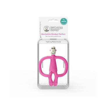 Matchstick Monkey Silikon Diş Kaşıyıcı Monkey Fuşya