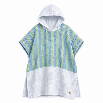 Asu Baby  Green Blue Retro Müslin Panço