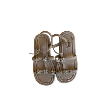 Zara Krem Taşlı Çocuk Sandalet 30