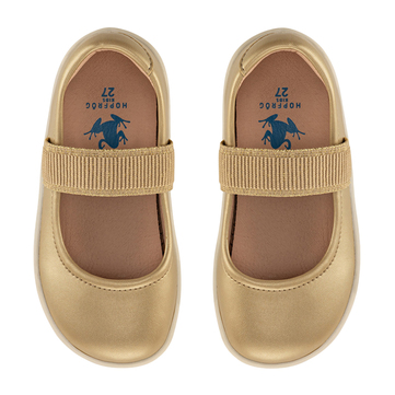 Hopfrög Smart Walker Mary Jane Altın Yıldız Barefoot Kız Babet Ayakkabı