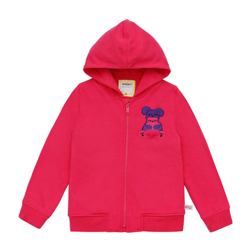 Milky Wilky Ses Çıkaran Fuşya Fermuarlı Kapüşonlu Sweatshirt
