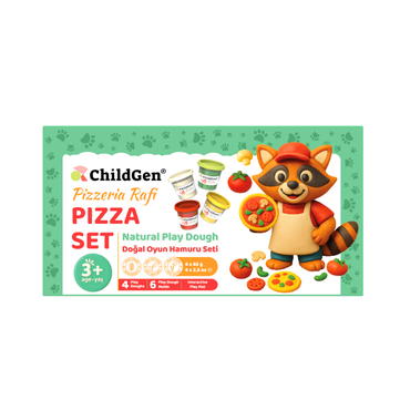 Childgen Play Dough Doğal Oyun Hamuru Sevimli Patiler Pizza Set
