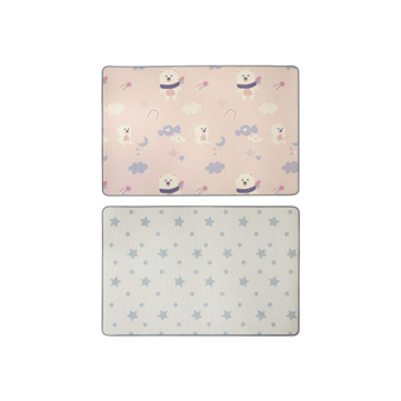 Coolmats Pembe Ayı Masalı & Yıldızlar Çift Taraflı Rulo Oyun Matı