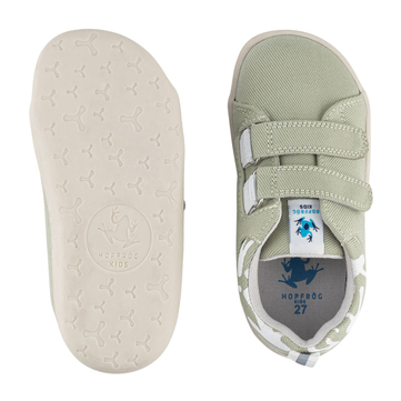 Hopfrög Smart Walker Recycled Canvas Eco Su Yeşili Barefoot Çocuk Ayakkabı