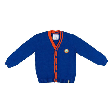 Beetle Beez Stripes Triko Hırka Mavi Turuncu Çizgili