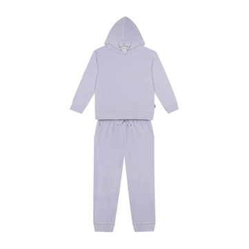 Antebies Lila Kadife Kapişonlu Eşofman Takımı