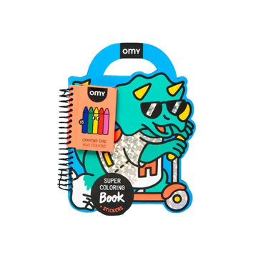 Omy Super Coloring Stickers Book Dino