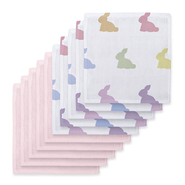 Deux Lapins Rainbow Lapin & Innocent Pink 10`lu Müslin Ağız Bezi Paketi