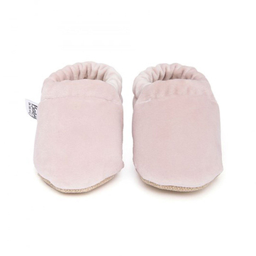 Baby on the Go Pink Velvet Patik