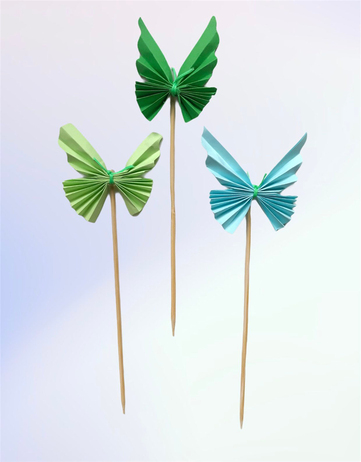 BALIN MANDALIN - MAVİ KELEBEK ORIGAMI PASTA ÜSTÜ SÜSÜ