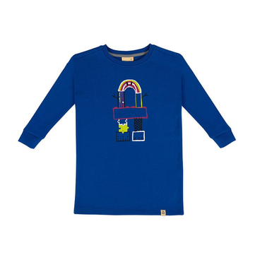 Beetle Beez Geometric Rainbow Sweatshirt Elbise 