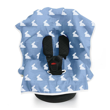 Deux Lapins Müslin Puset & Oto Koltuk Örtüsü | Mono Lapin Royal Blue