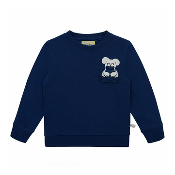 Milky Wilky Ses Çıkaran Lacivert Bisiklet Yaka Sweatshirt