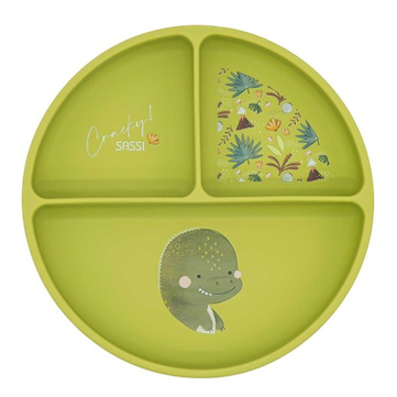 Sassi Junior Superlab Vakumlu Silikon Tabak Güçlü Dinozor