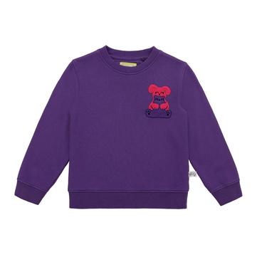 Milky Wilky Ses Çıkaran Mor Bisiklet Yaka Sweatshirt