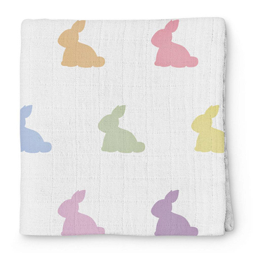 Deux Lapins Rainbow Lapin Müslin Örtü 70x70cm