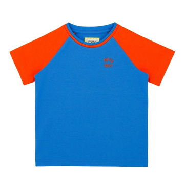 Milky Wilky Reglan Kollu Tişört Mavi Turuncu