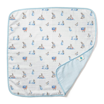 Deux Lapin Bébé Lapin Çift Kat Müslin Battaniye