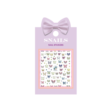 Snails Tırnak Sticker Seti Butterfly Garden