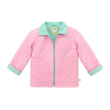 Milky Wilky Polo Yaka Kapitone Mont  Pembe Yeşil