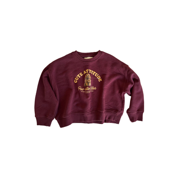 Zara Cute Attitude Bordo Çocuk Sweatshirt 8-9 Yaş