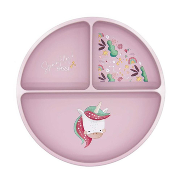 Sassi Junior Superlab Vakumlu Silikon Tabak Sevimli Unicorn