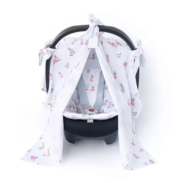 Deux Lapin Bebe Lapin Rose Puset Örtüsü