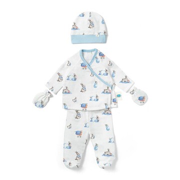 Deux Lapin Yenidoğan Bebek Hastane Çıkış Seti Bébé Lapin