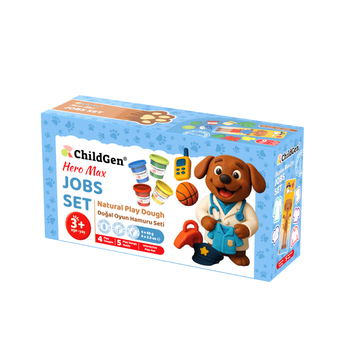 Childgen Play Dough Doğal Oyun Hamuru Sevimli Patiler Meslekler Seti
