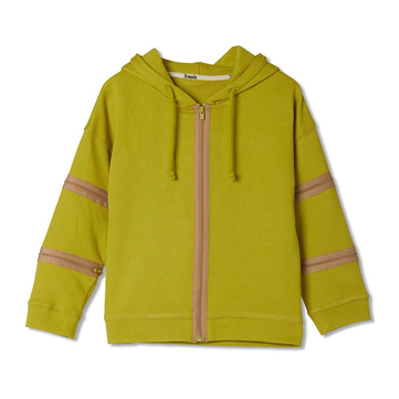 JayJayJumpie 3ü Bir Arada Dönüşebilir Hoodie Çıkarılabilir Dirsek Parçalı Kapüşonlu Çocuk Sweatshirt | Lime