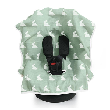 Deux Lapins Müslin Puset & Oto Koltuk Örtüsü | Mono Lapin Matcha Green