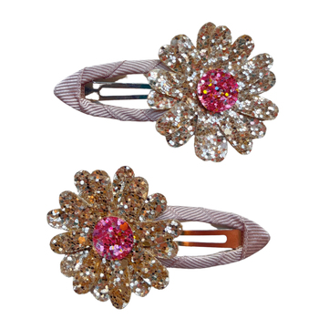 Bella Bonnbonn Gold Çiçek 2li Çıtçıt Toka