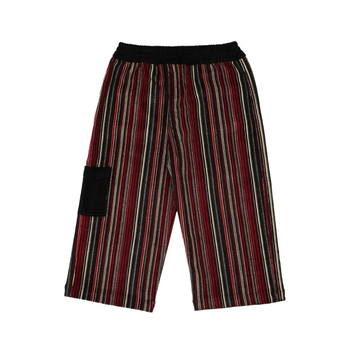 Korabon Kırmızı Kadife Zebra Pantolon