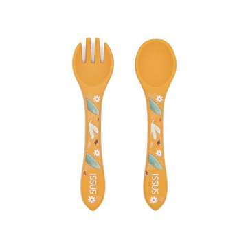 Sassi Junior Superlab Silikon Çatal Kaşık Takımı Cesur Aslan