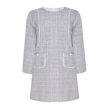 Bleu Lapin Cozy Tweed Elbise