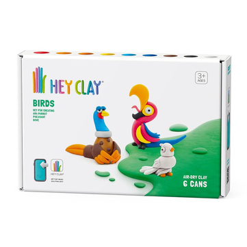 Hey Clay Hava ile Kuruyan Kil 6'lı kutu Kuşlar Sülün Papağan Güvercin