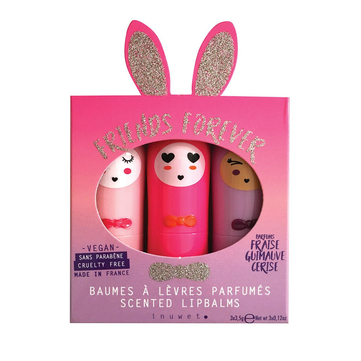 Inuwet Lipbalm Coffret Glitter Üçlü Rose Set