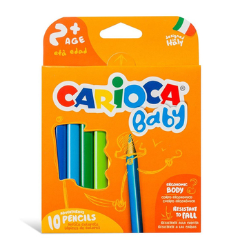 JUMBO BEBEK ÜÇGEN KURU BOYA KALEMİ 10'LU