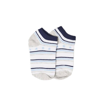 Katia & Bony Çizgili Erkek Çocuk Patik Çorap Beyaz