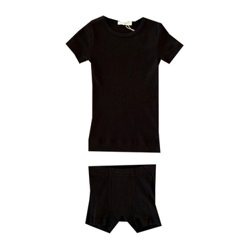 Koalav Kısa Kollu Şortlu Takım Siyah