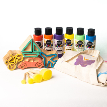 MAMMACOMICA - TAŞITLAR  PARMAK BOYA SETİ