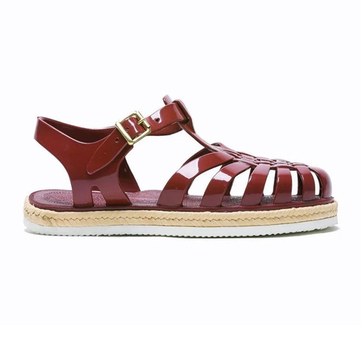 Meduse Suncorde Terracotta Bordo Kadın Sandalet