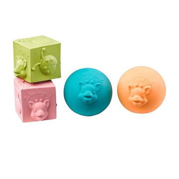 Sophie La Girafe So Pure Kauçuk 2'şerli Top ve Küp