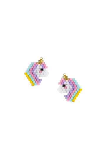 Tres Jolie Lollie Miyuki Unicorn Klips Küpe