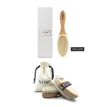 Vose Anne Bebek Seti Vücut Fırçası & Keçi Kılı Bebek Saç Fırçası